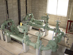 下蜂屋揚水機場の様子